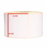 لیبل کاغذی 80*50 رول 1000 عددی