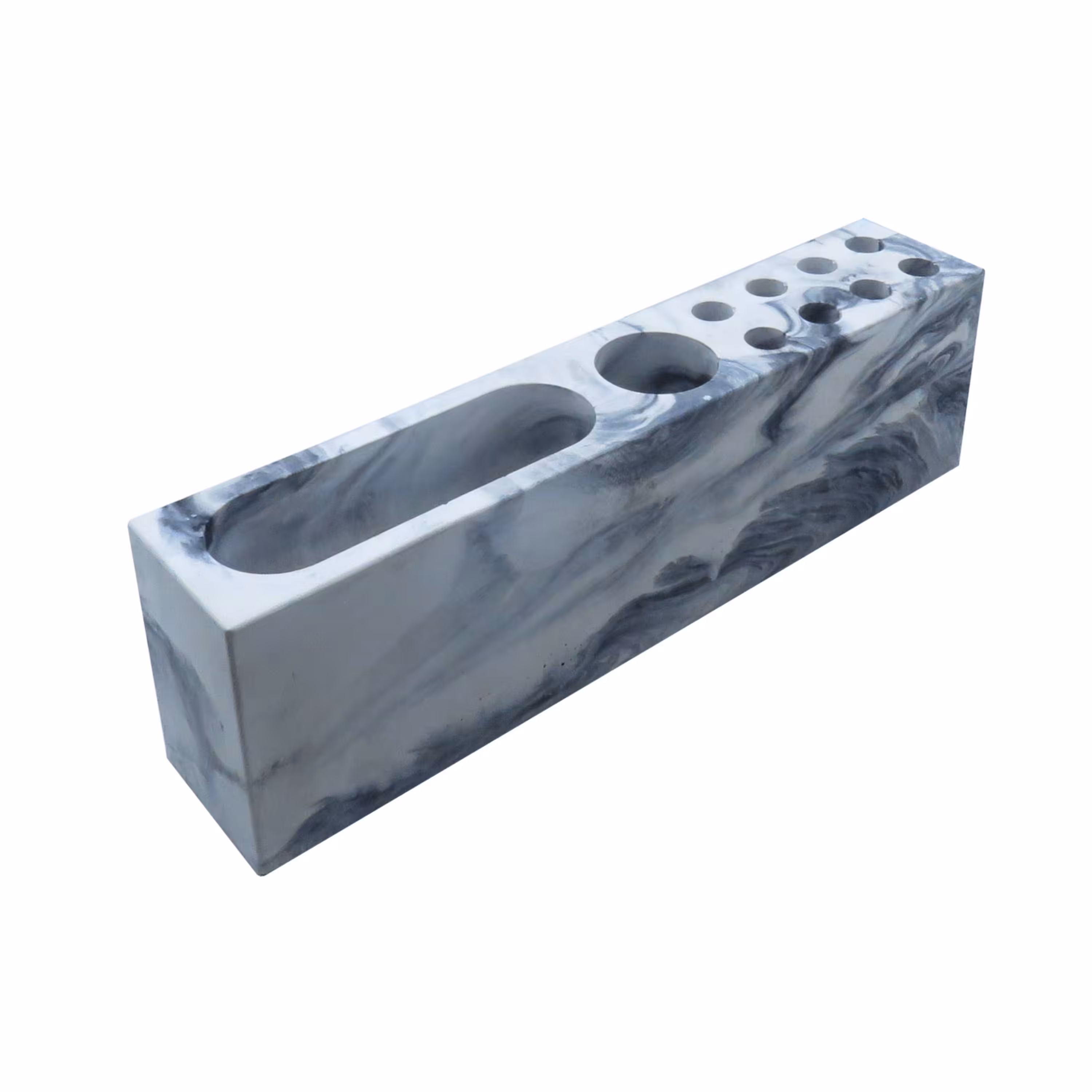 جامدادی رومیزی رگه دار طوسی کد 05