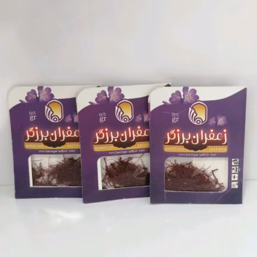 زعفران سرگل پاکتی نیم گرمی 5عددی