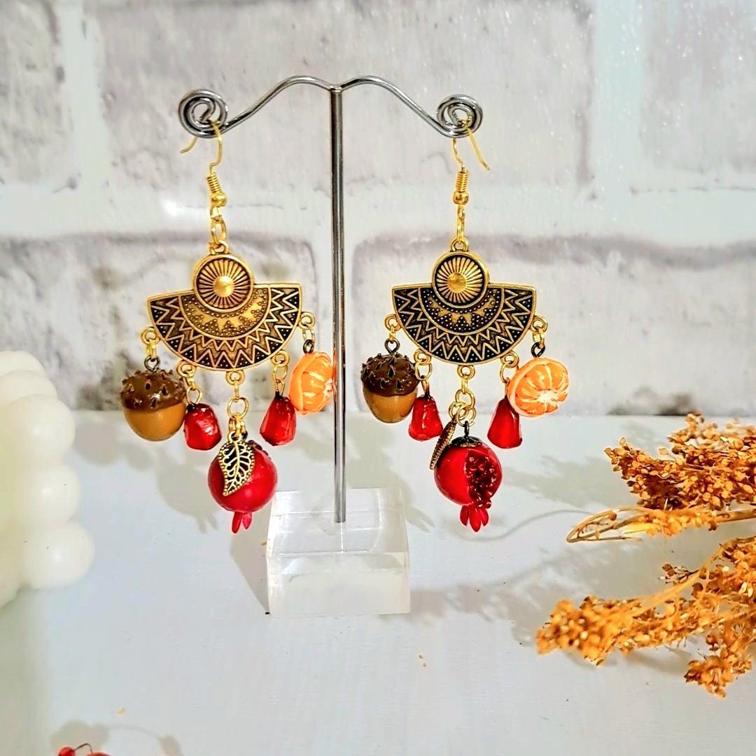 گوشواره برنزی پاییزه