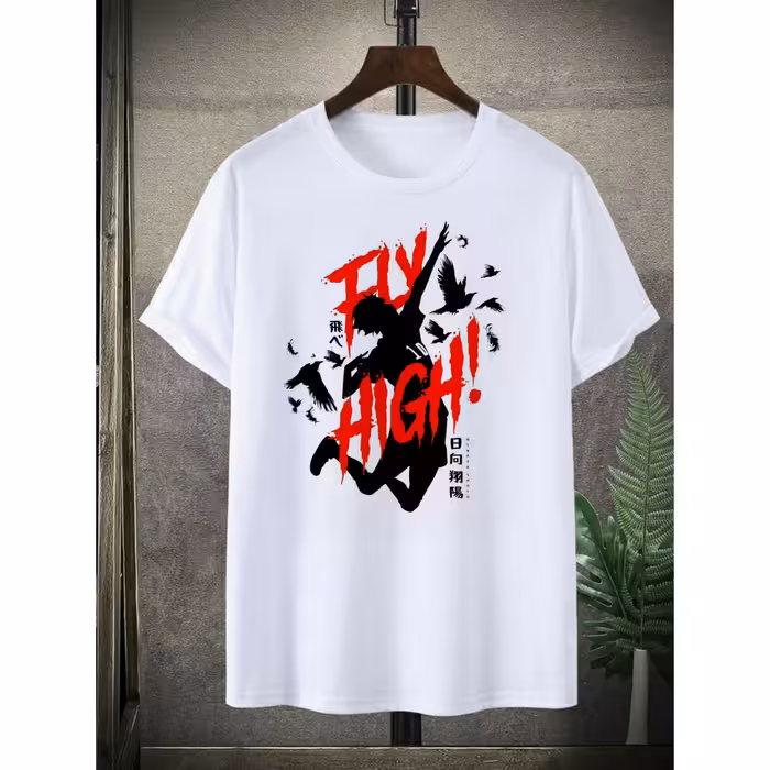 تیشرت سفید انیمه ای 