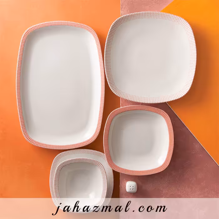 سرویس چینی زرین طرح مون بلان ماربل 27 پارچه