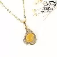 گردنبند شرف الشمس طلاروس طرح قلب کد 10043