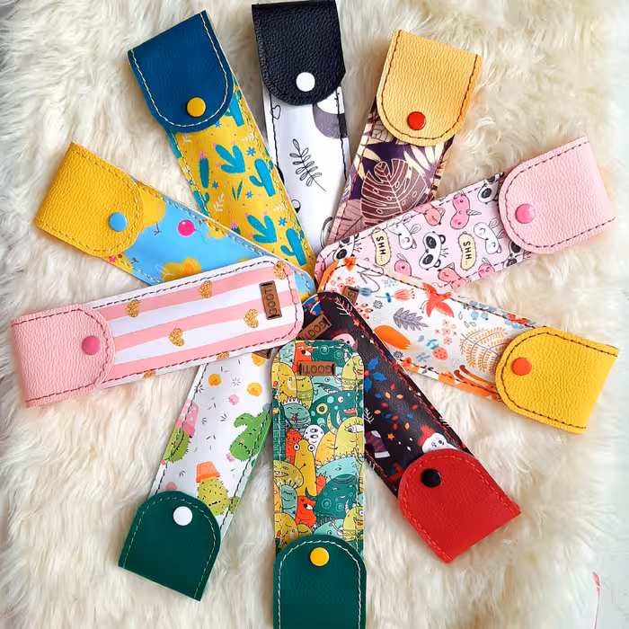 جامدادی توکیفی فانتزی چرم مصنوعی طرح های متنوع