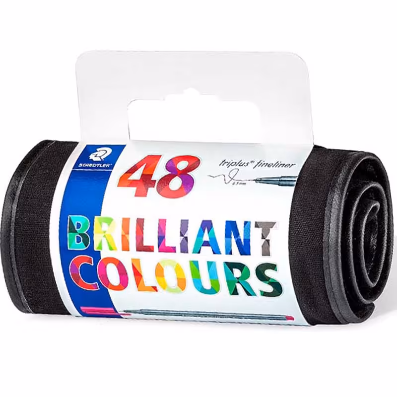 خرید روان نویس 48 رنگ کیفی استدلر نوک نمدی مدل Triplus Fineliner