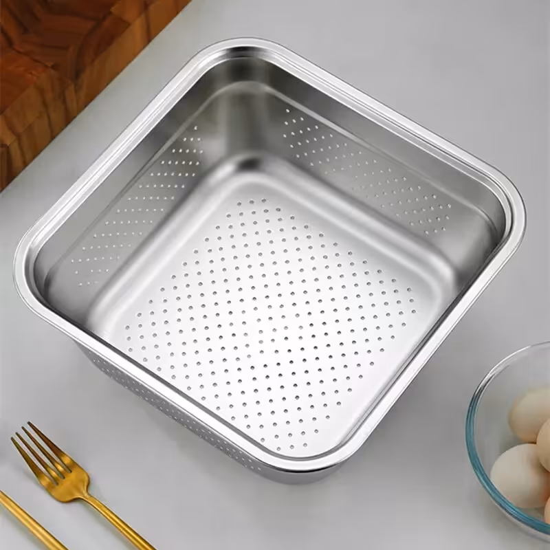 آبکش ورقی استیل چهار گوش 30