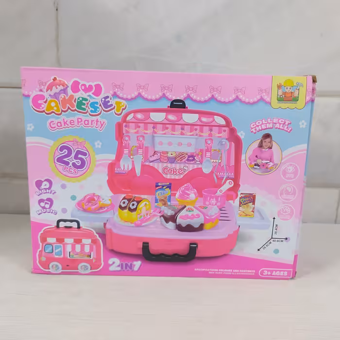 اسباب بازی ست کیک اتوبوسی باطری خور چراغدار موزیکال با ارسال رایگان 