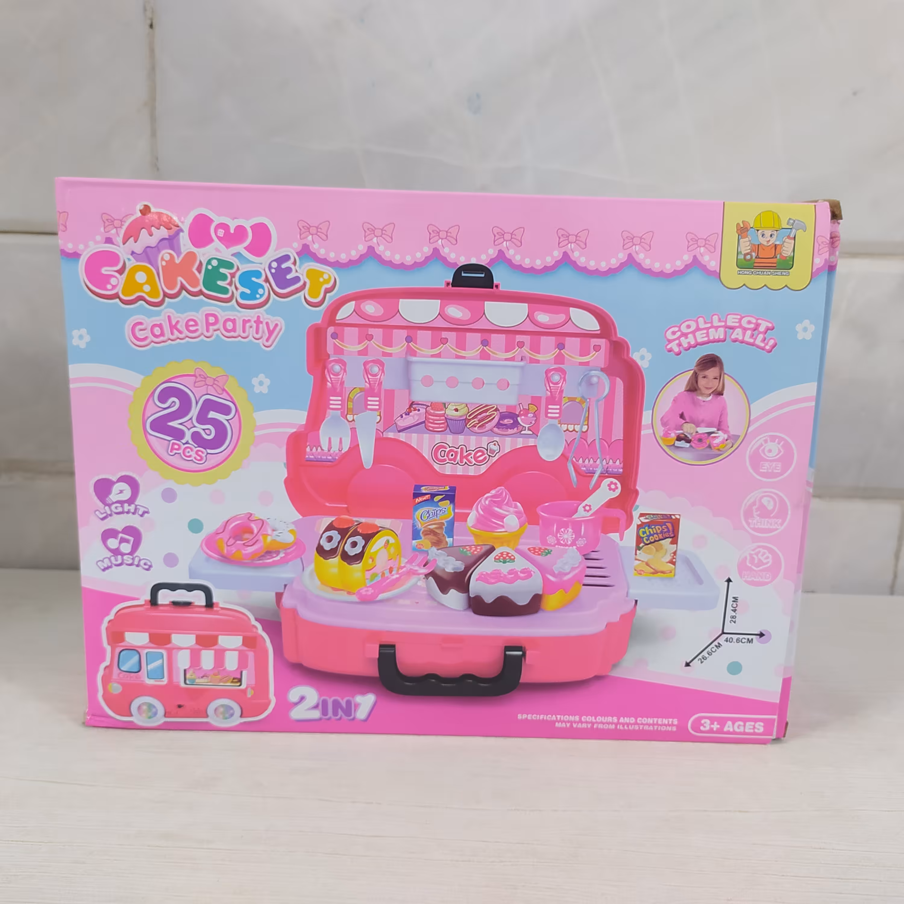 اسباب بازی ست کیک اتوبوسی باطری خور چراغدار موزیکال با ارسال رایگان 