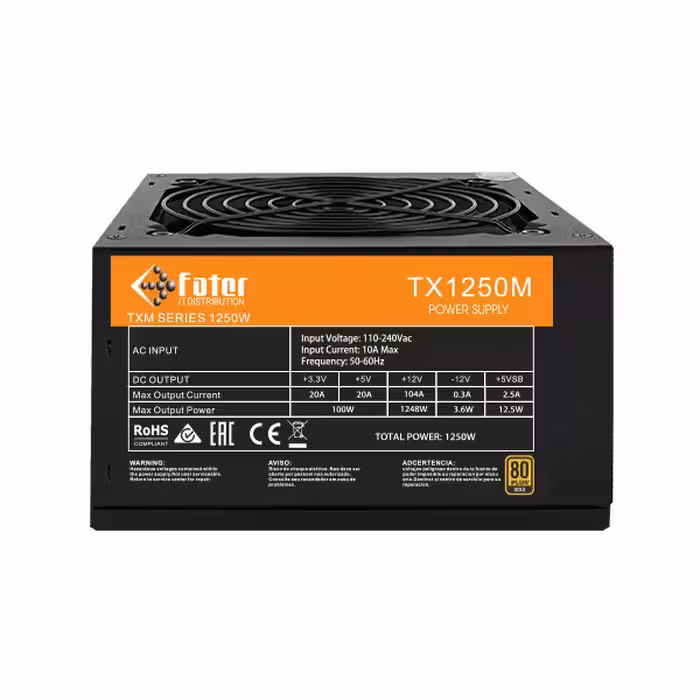 منبع تغذیه کامپیوتر فاطر مدل TX1250M