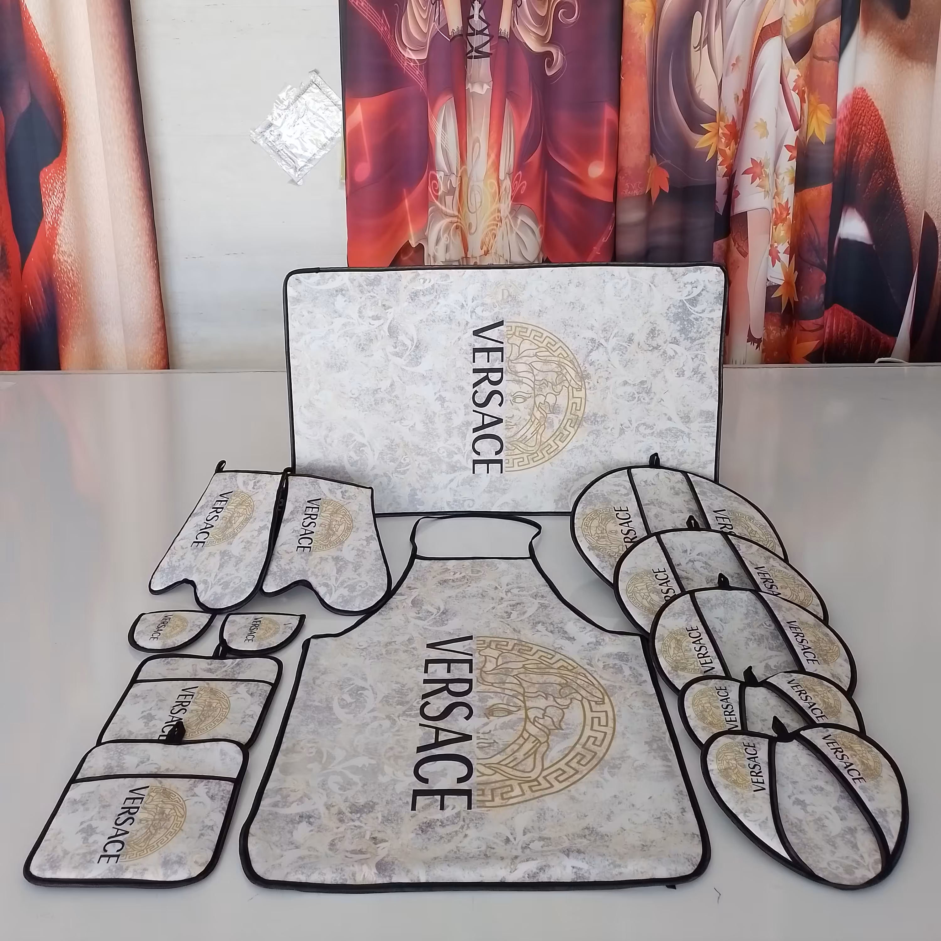 سرویس پیشبند و دمکنی آشپزخانه فانتزی