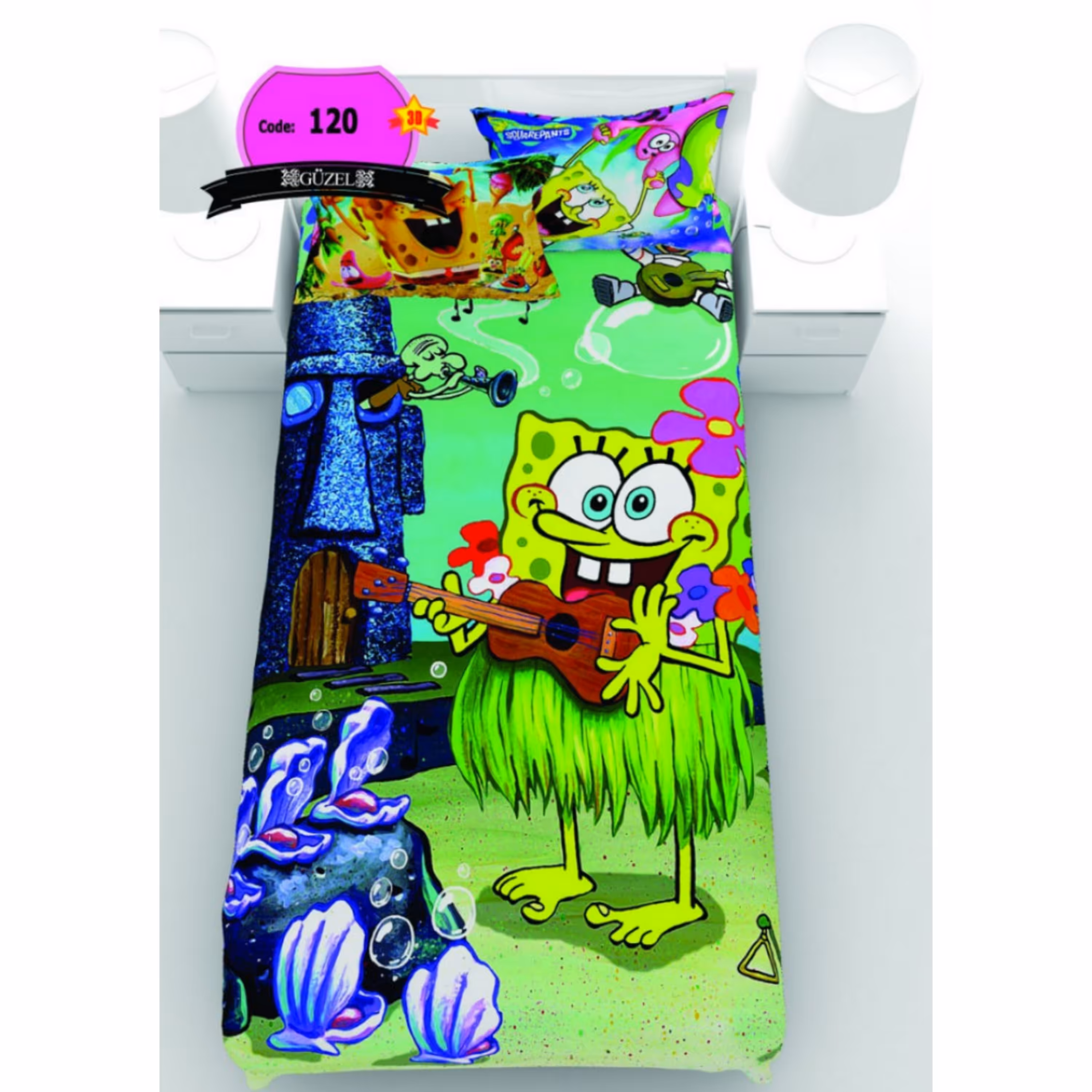 روتختی تک نفره سه بعدی برند گوزل -5 تکه -کد120