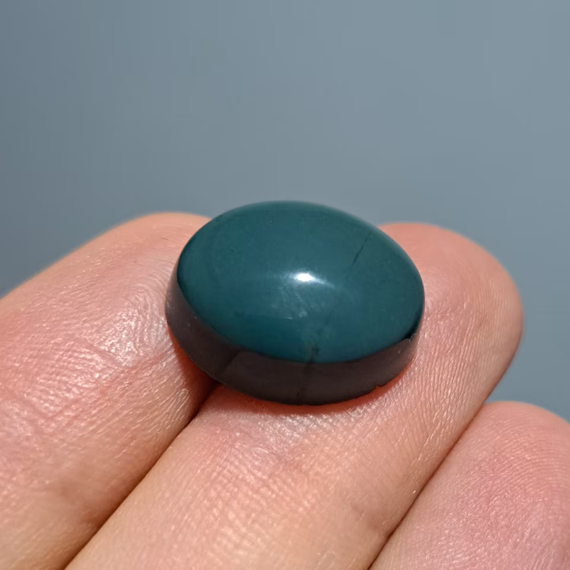 نگین انگشتری سنگ جاسپر  تراش بیضی دامله کاملا طبیعی 