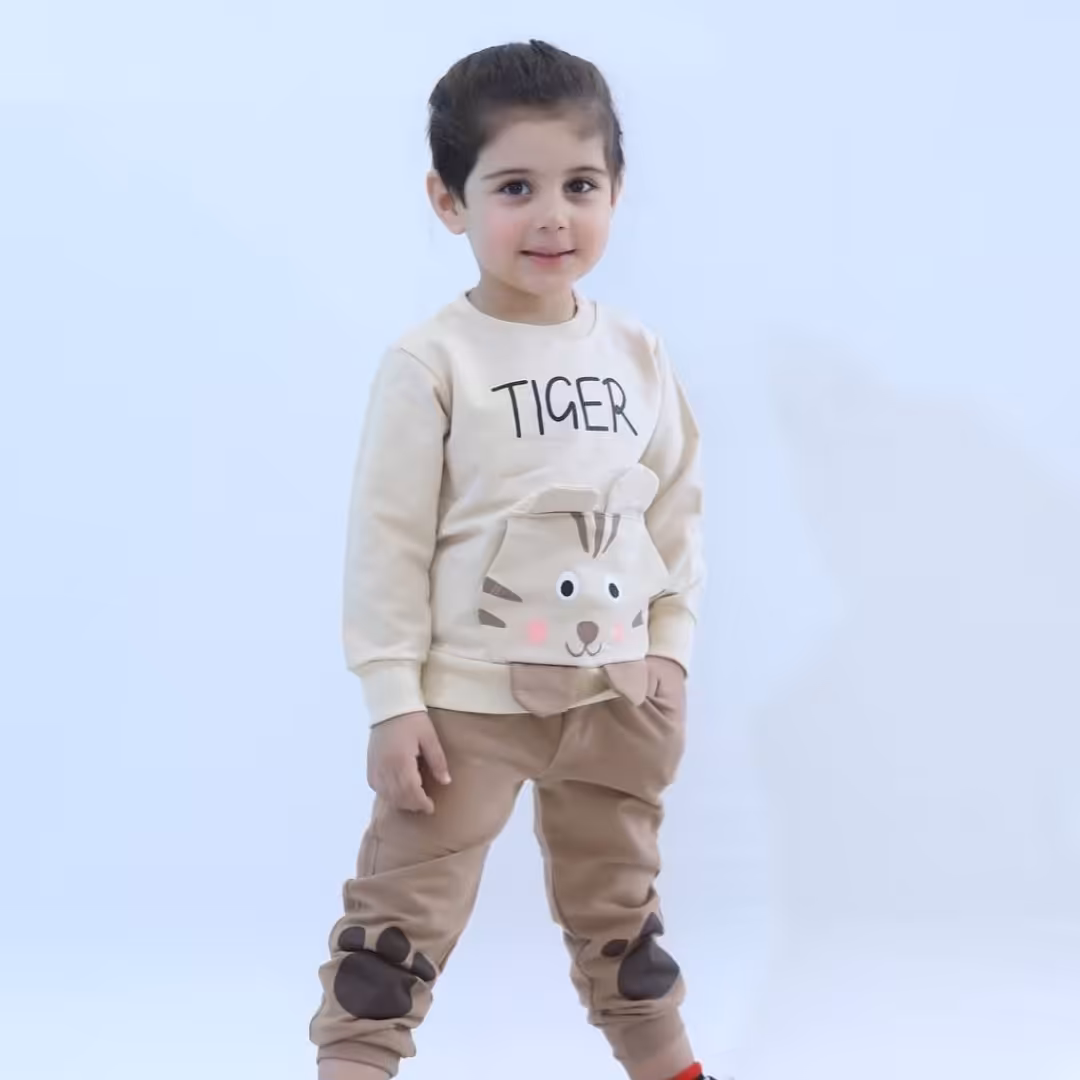 بلوز و شلوار پسرانه سایز 35 و 40 طرح ببر ارسال رایگان 