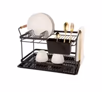 آبچکان فلزی دسته چوبی 2 طبقه لیمون