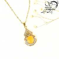 گردنبند شرف الشمس طرح هندسی طلاروس کد 10066