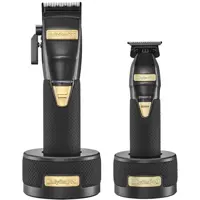 ست دو عددی ماشین اصلاح سر و صورت بابیلیس پرو بوست پلاس مشکی  BaByliss PRO Black FX Boost  Clipper Trimmer Set - FXHOLPKCTB-B