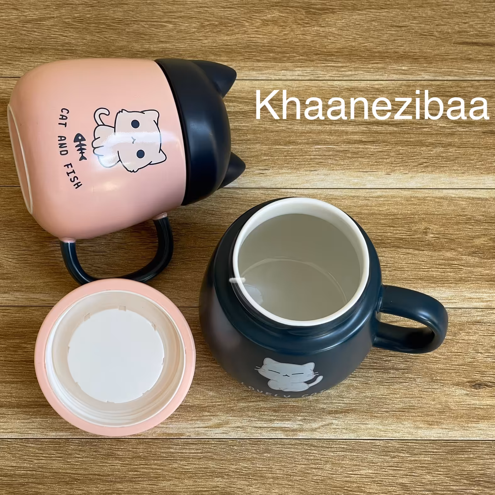 ماگ گربه دورنگ