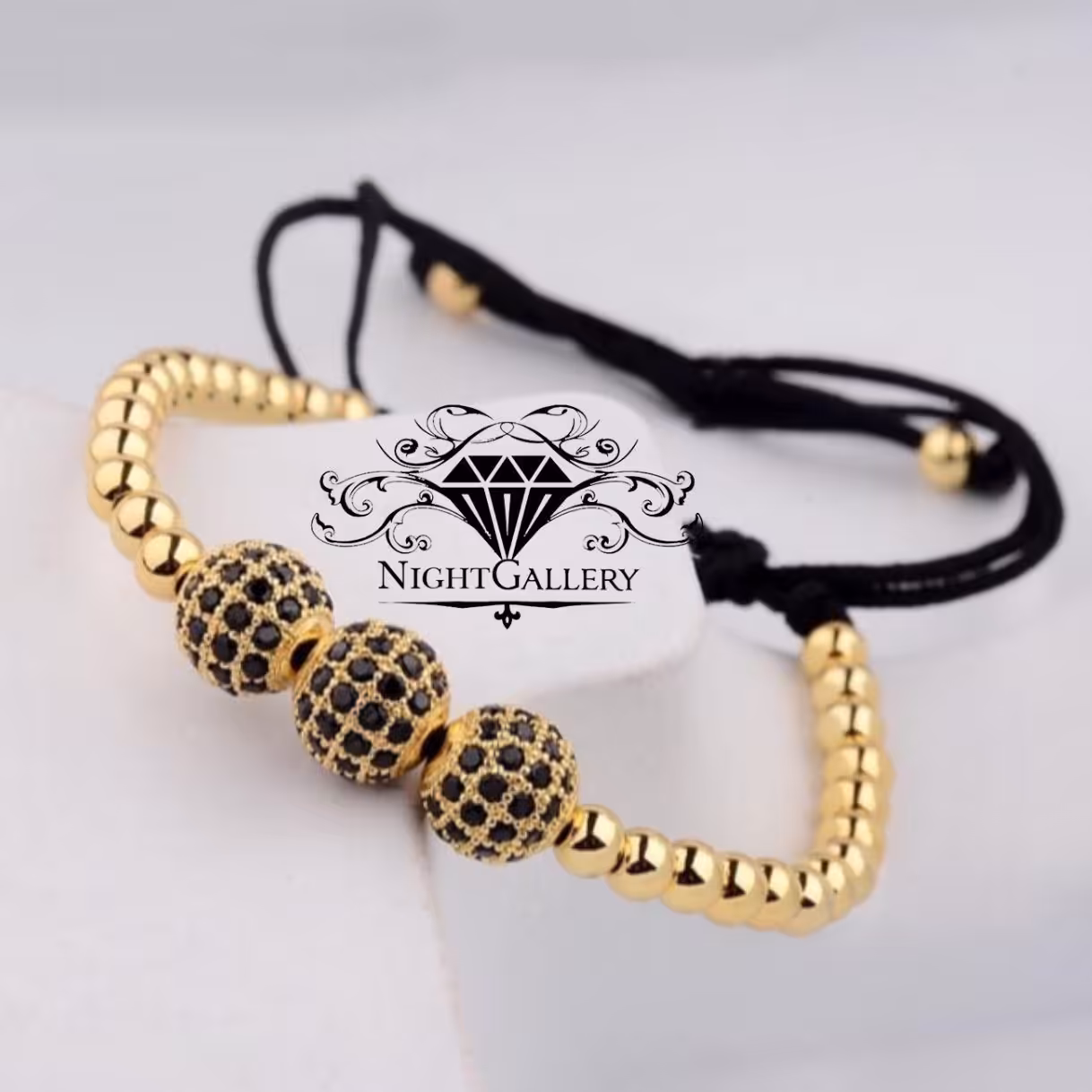 دستبند سه گوی سواروسکی لاکچری