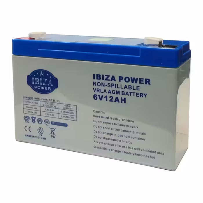 باتری سیلد اسید 6 ولت 12 آمپر ساعت ایبیزا مدل KSRE-6V-12A