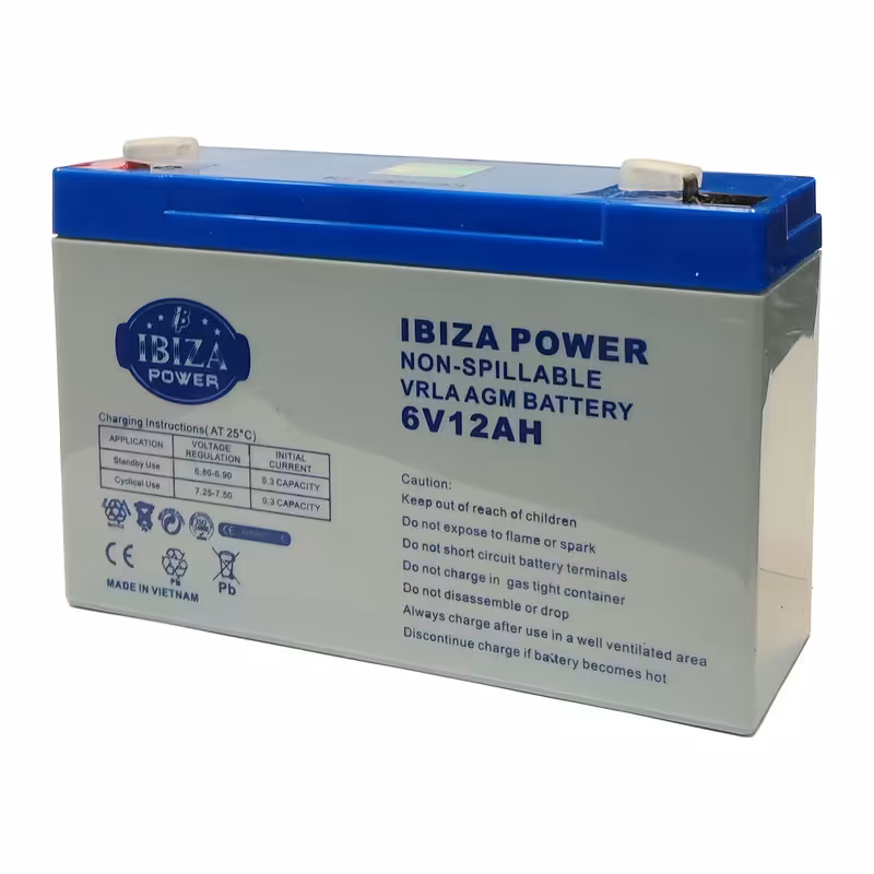 باتری سیلد اسید 6 ولت 12 آمپر ساعت ایبیزا مدل KSRE-6V-12A