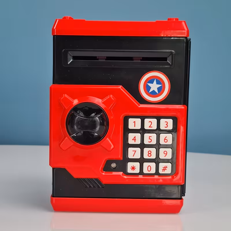 اسباب بازی گاو صندوق موزیکال طرح کاپیتان آمریکا کد 3006A