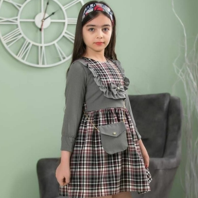 لباس دخترانه پیراهن دخترانه سارافون دخترانه سایز بندی طبق توضیحات