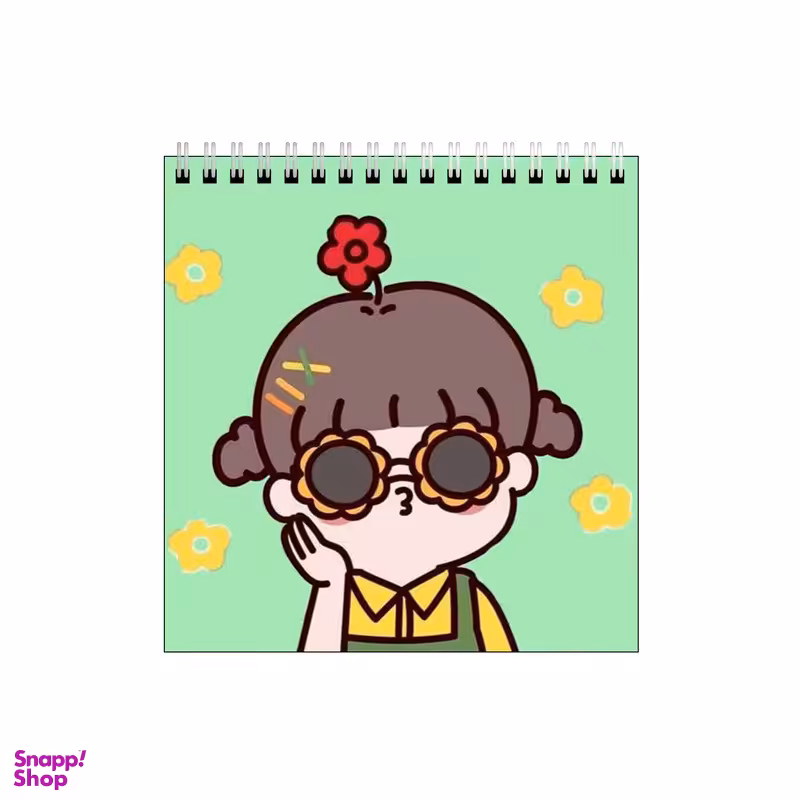 دفتر طراحی بامبیلیپ طرح دختر با عینک آفتابگردان کد 6727191