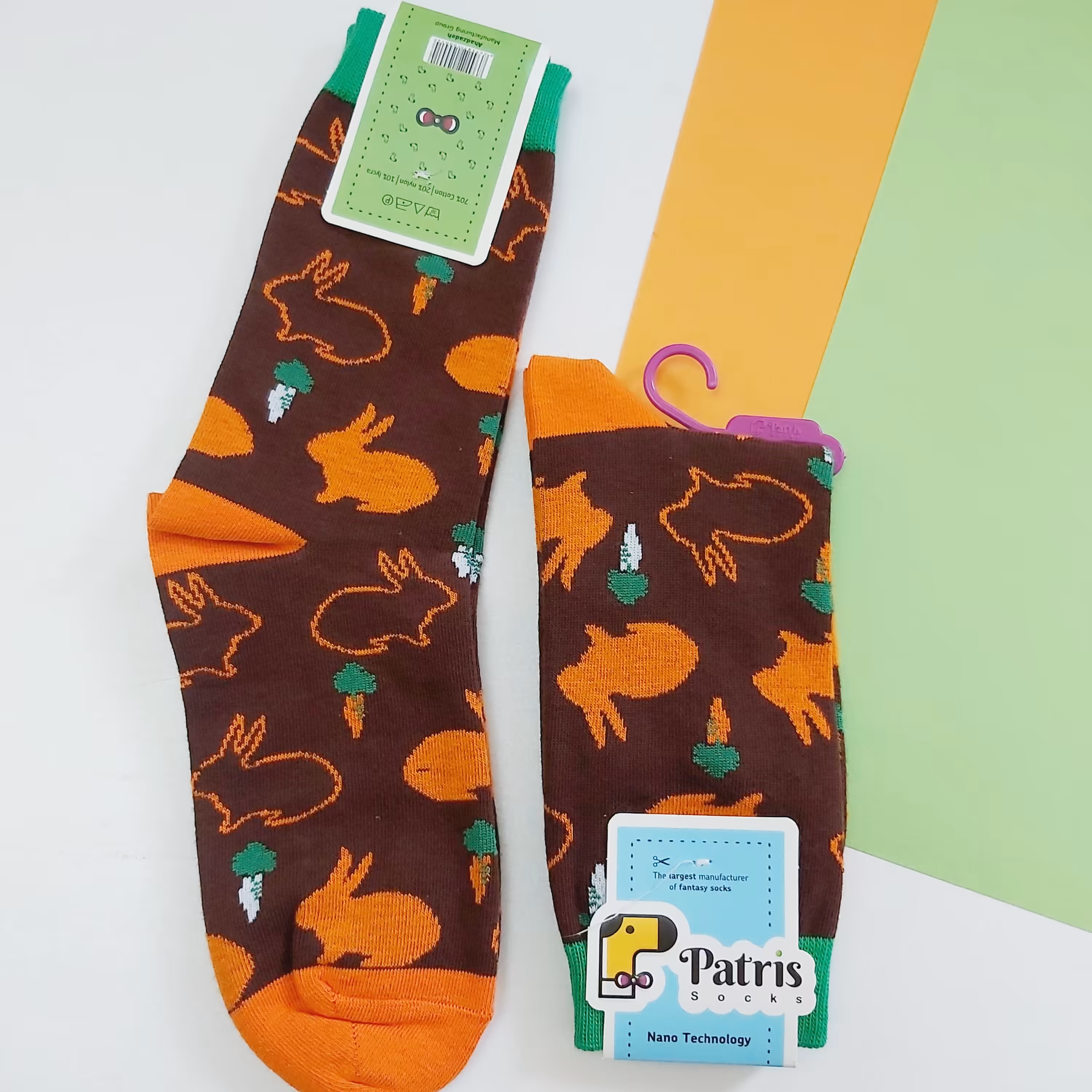 جوراب ساقدار  نخ پنبه از برند پاتریس طرح خرگوش