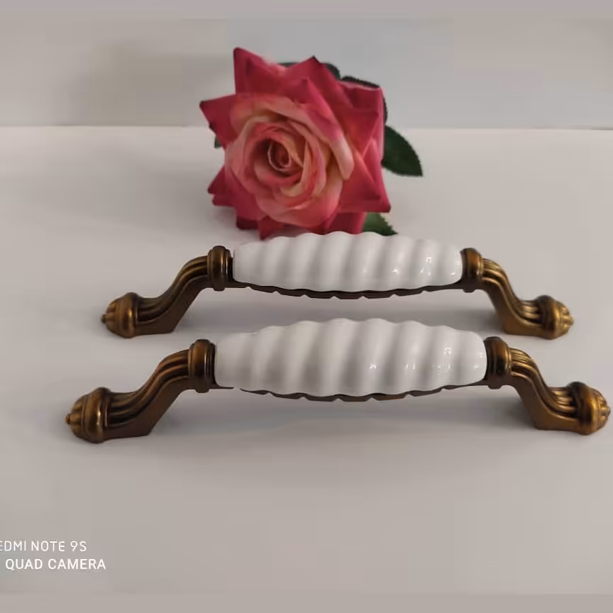 دستگیره کابینت سرامیکی وارداتی سایز 96 میلیمتر ده سال ضمانت