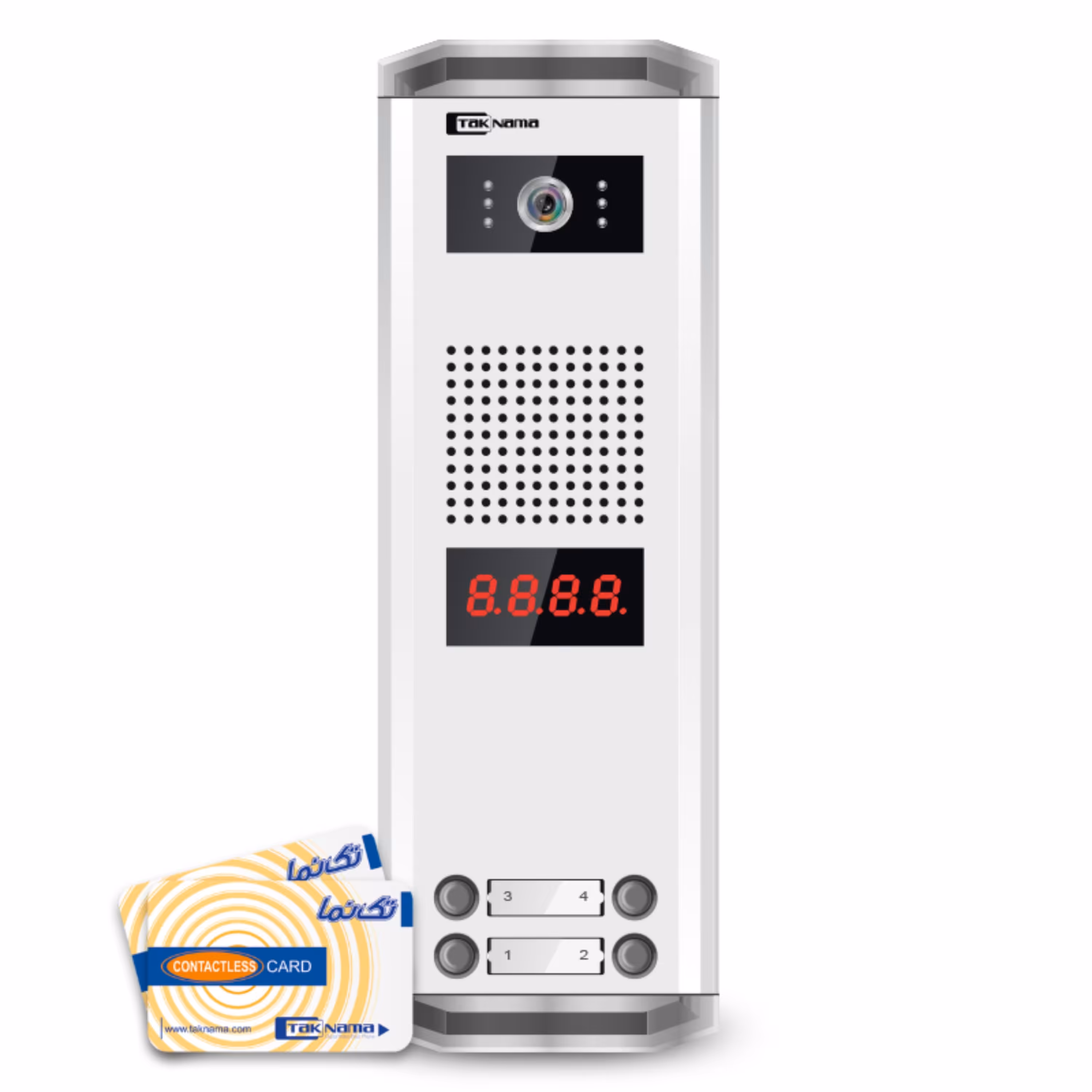 پنل تکنما نامبرینگ 4 واحدی پسوردی و کارتی سری K