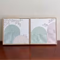 تابلو نقاشی برجسته مدرن مینیمال دو تکه 