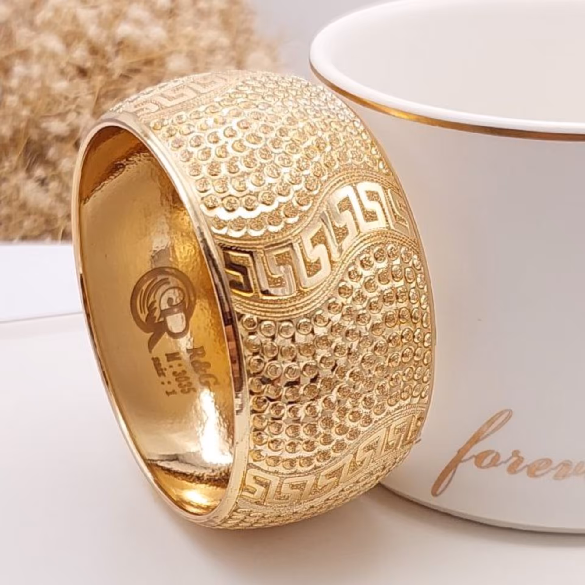 تکپوش طرح طلا با 3 سانت پهنا و آبکاری طلای 24 عیار 