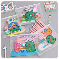 کاور شفاف جامدادی شفاف طرح دایناسور جامدادی شفاف سایز a5 طرح فانتزی 