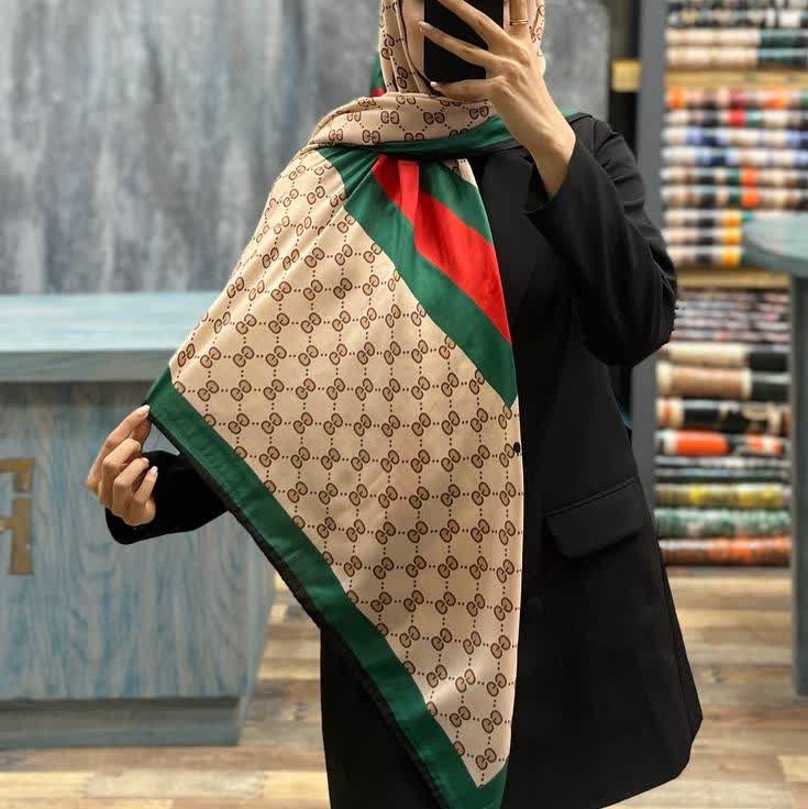 روسری نخی کشمیر دست دوز 38
