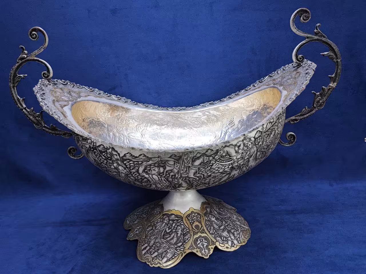 کشکول قلم نادر شاه افشار با آب کاری طلا