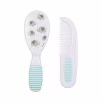 ست شانه و برس نابی NUBY آبی دریایی