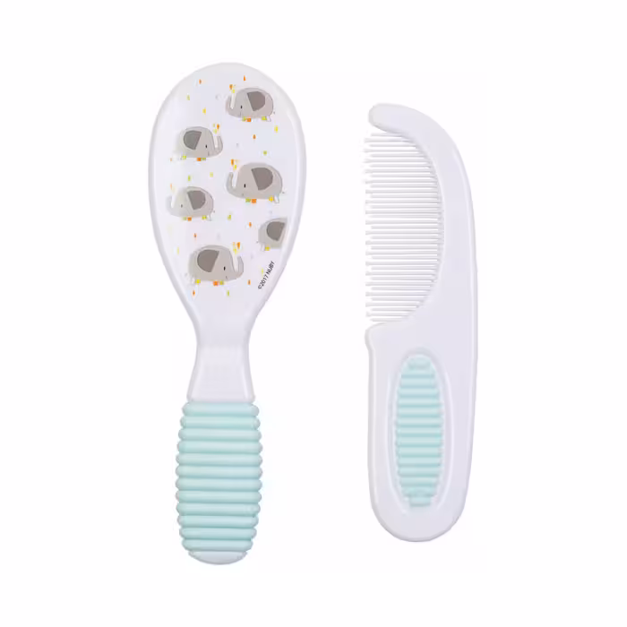 ست شانه و برس نابی NUBY آبی دریایی