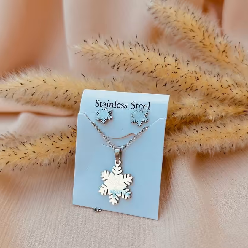 نیم ست گوله برف استیل رنگ ثابت 