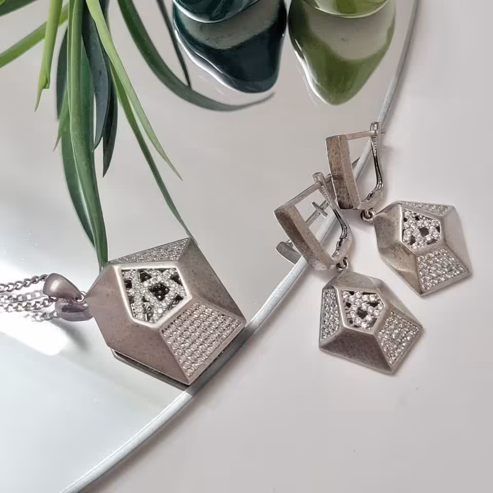 نیم ست نقره زیبا و جذاب 