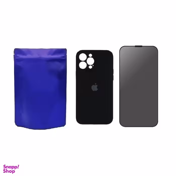 کاور گوشی موبایل مدل M-B Silicon طرح محافظ لنز دار مناسب اپل iPhone 14 Pro به همراه محافظ صفحه نمایش Privacy