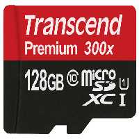 رم میکرو اس‌دی 128 گیگابایت Transcend Class 10 Premium 300X