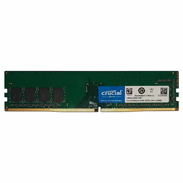رم دسکتاپ DDR4 تک کاناله 2400 مگاهرتز CL17 کروشیال مدل Basics ظرفیت 8 گیگابایت