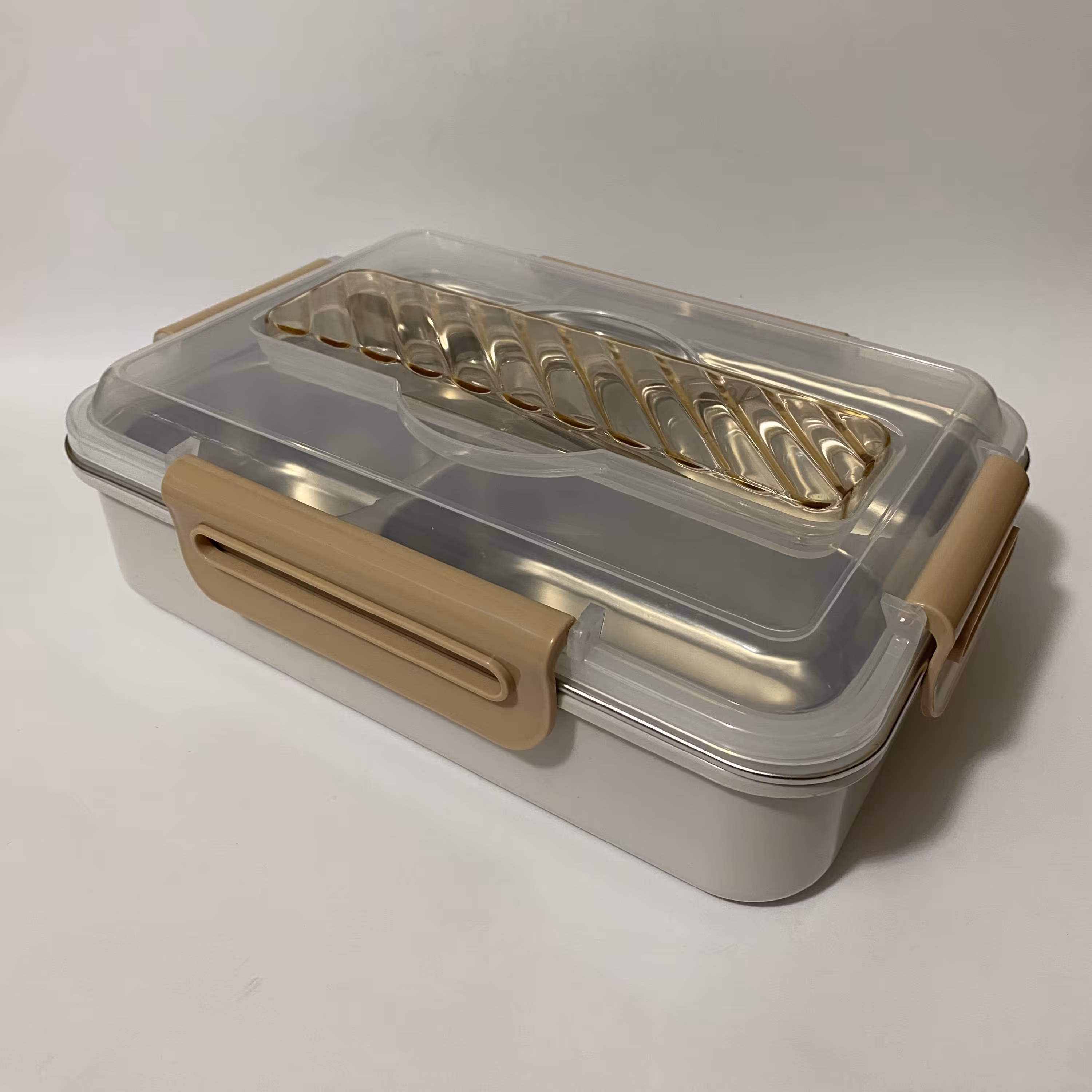 لانچ باکس مدل دو طبقه کد 3790 رنگ سفید