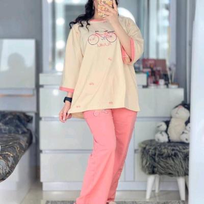 ست تیشرت و شلوار زنانه مدل دوچرخه