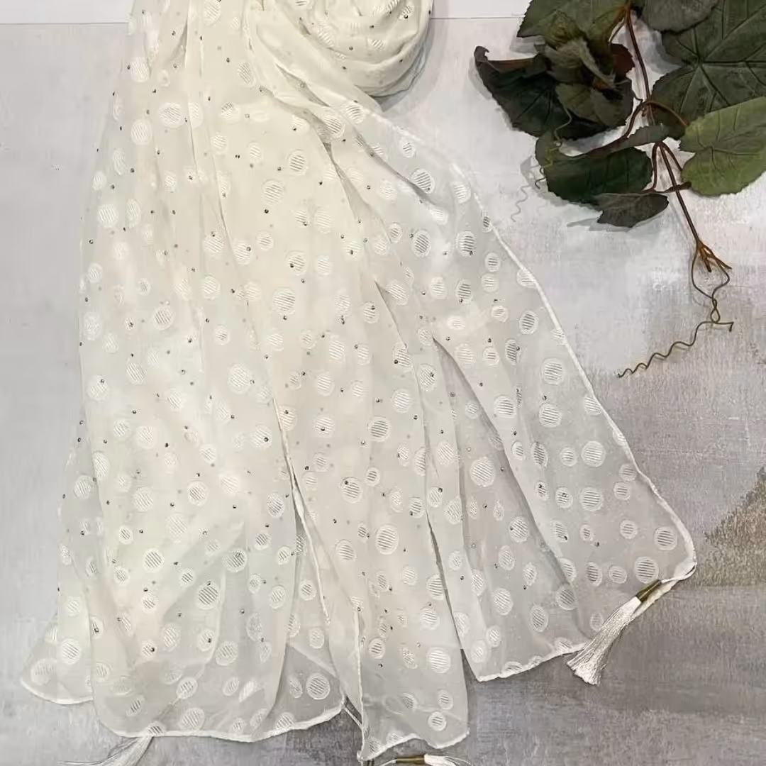 شال مشکی مجلسی نگین کوب طرح خاص(ارسال رایگان)