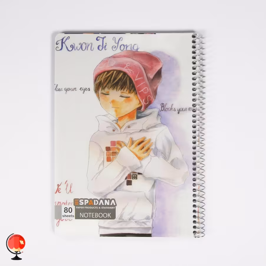 دفتر مشق 80 برگ سیمی طرح پسر اسپادانا