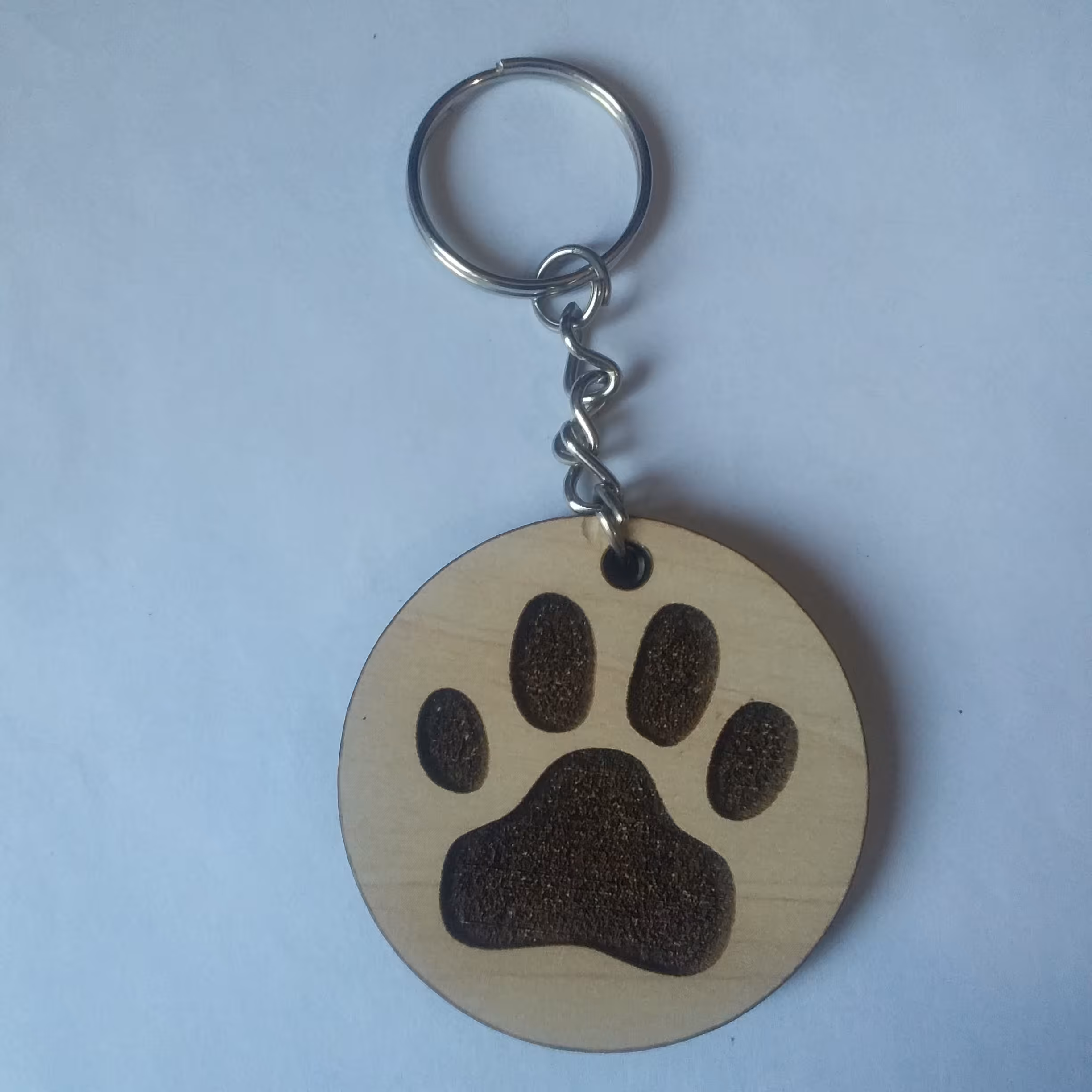 جاکلیدی دستی چوبی دوطرفه با ضخامت 6 میلیمتر طرح پنجه گربه مدل 002