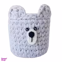سبد قلاب بافی تریکو طرح خرسی کد 006
