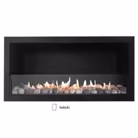 شومینه گازی دیواری قابدار  ابعاد 90 در 45