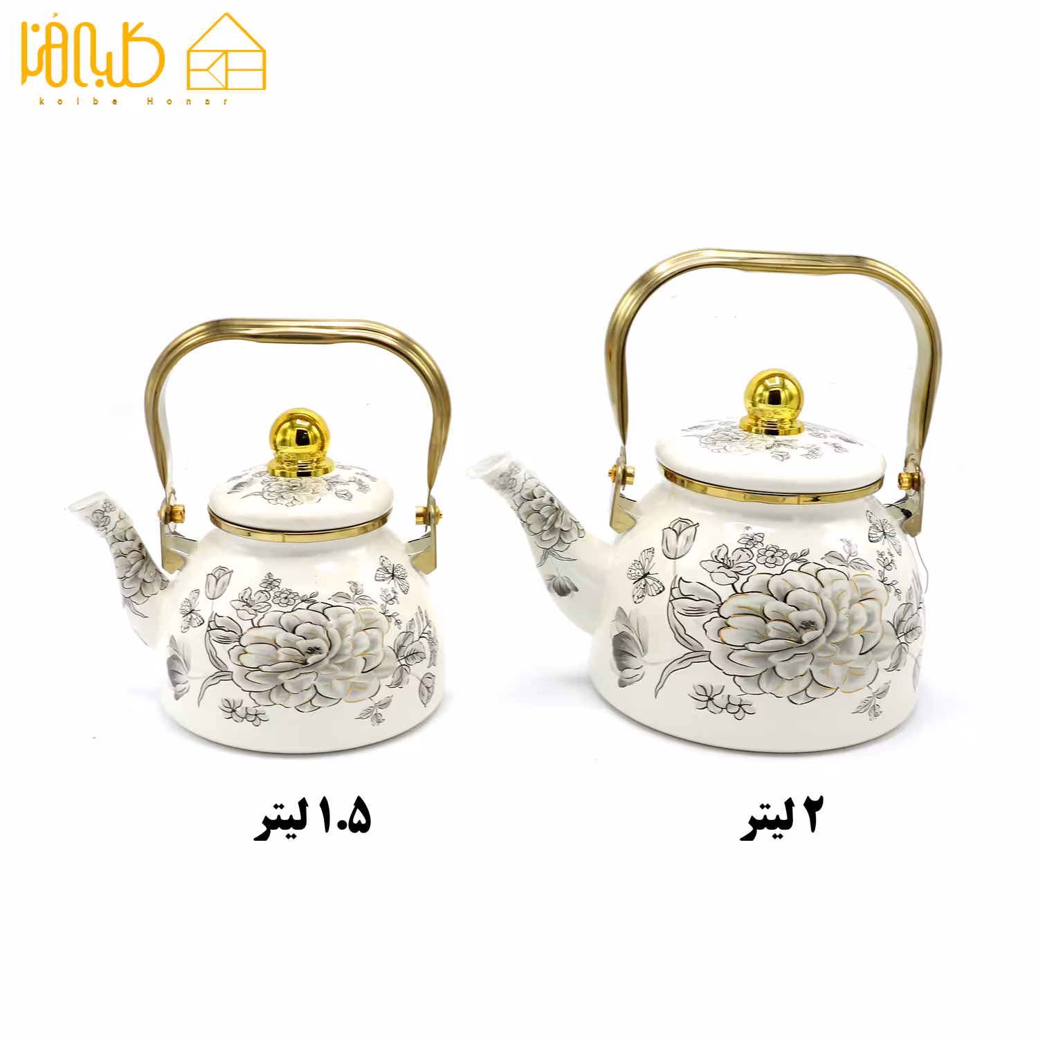 کتری لعابی گلدار 514